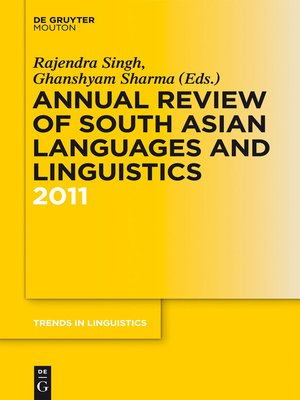 cover image of Annual Review of South Asian Languages and Linguistics